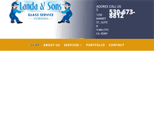 Tablet Screenshot of landaandsonsglass.com